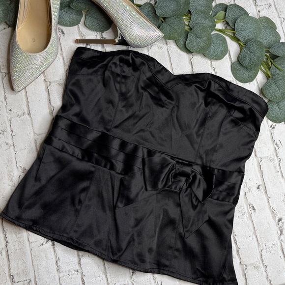 Forever 21 Black Satin Tube Top - Picture 1 of 4